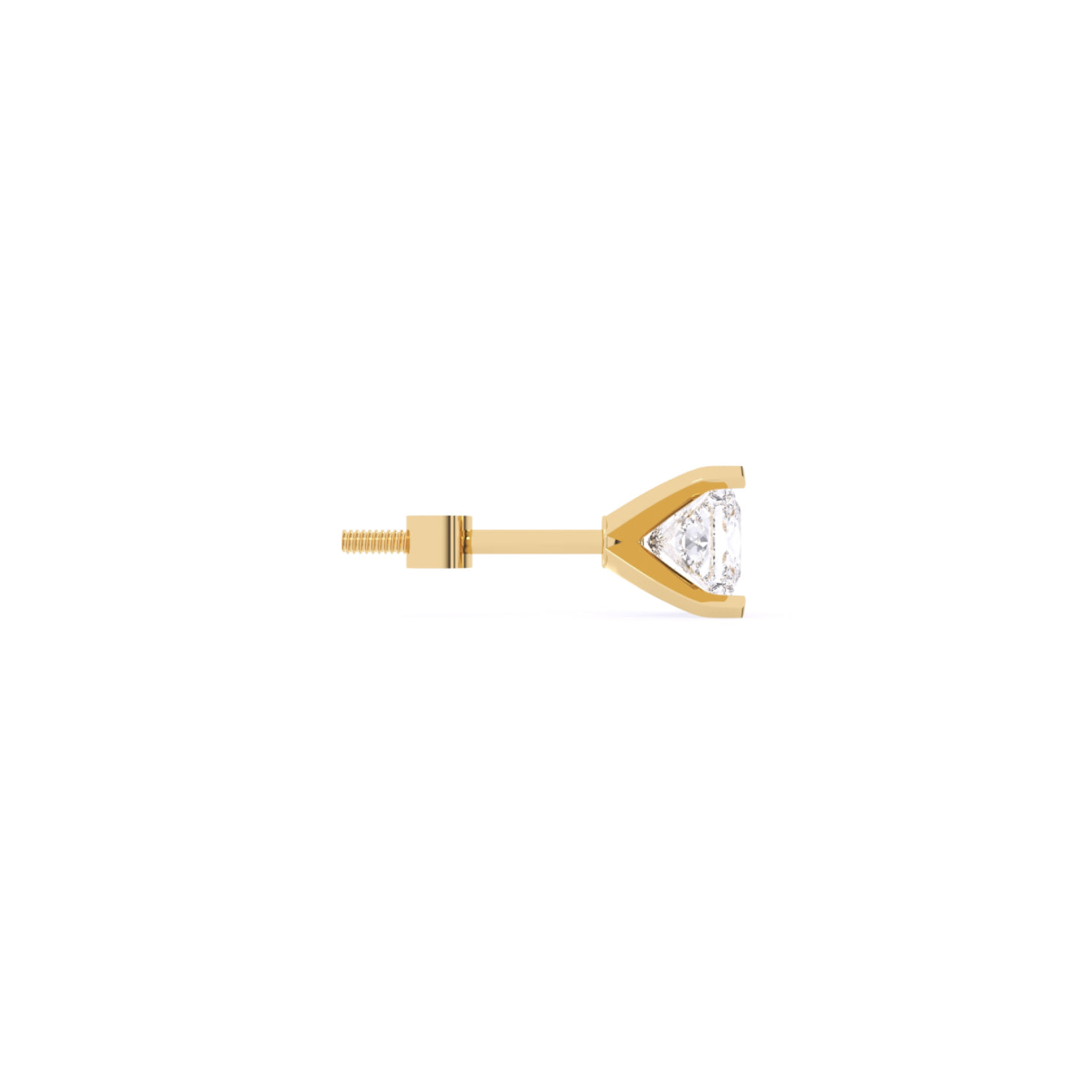 Delicate Princess Solitaire Stud Earrings